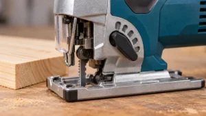Jigsaw orbital-action selector beside the blade and shoe